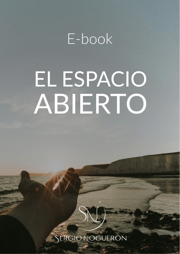 Portada de El espacio abierto · En la inmensidad, el espacio y el amor, de Sergio Noguerón