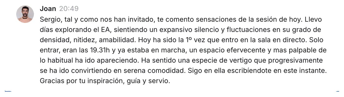 Mensaje de Joan