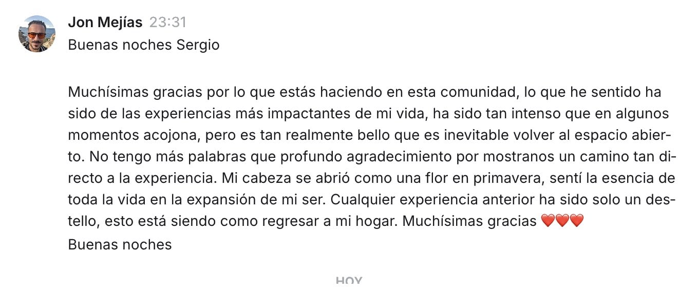Mensaje de Jon